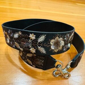 Never used sold out Rebecca Minkoff embroidered leather guitar strap bag strap